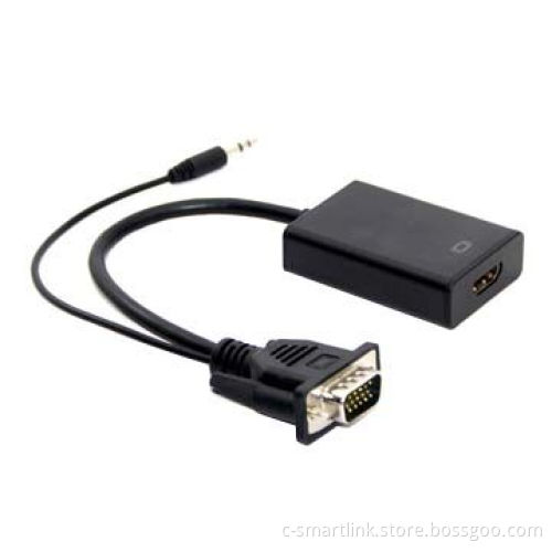 VGA to HDMI adapter, supports VGA and audio format, supports HDCP 1.2 version, supports 1080P